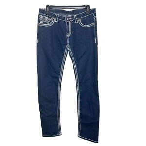 True Religion Joey Super T Slim Straight Jeans Women's Size 29 Low Rise
